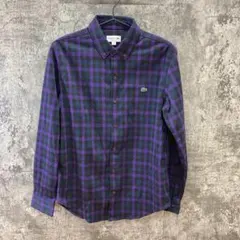 コットン✨LACOSTE/ラコステ【M】ネルシャツ/チェック柄シャツ 長袖
