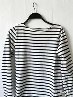 無印良品 ボーダー長袖Tシャツ Mサイズ 綿100% ネイビー×ホワイト