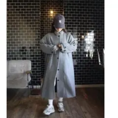 新品未使用タグ付き epa dramatic wool coat”GRY"