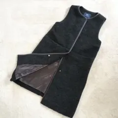 ラ・エフ　ウール　ロングベスト　ブーグレダークグレー　2S