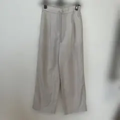 GLOBAL WORK オフホワイトドローストリング ワイドパンツ