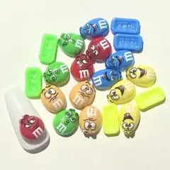 即購入可　m&mチョコ ネイル　ネイルパーツセット