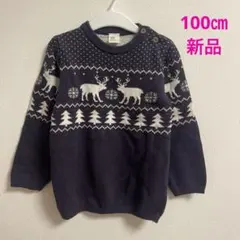 100㎝♥️ラスト！可愛いジャカードニットセーター♡クリスマスモチーフ