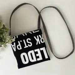 英ロゴブラック♡キッズポシェット♡ハンドメイド