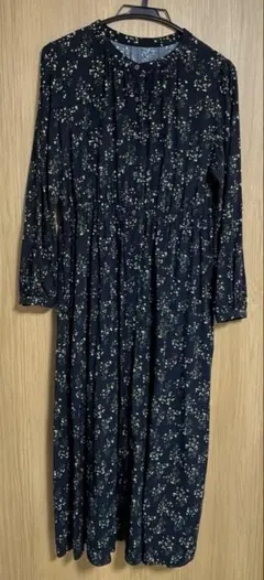 【GLOBAL WORK】花柄長袖ワンピース L