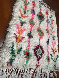 一点物70sヴィンテージ ベニワレン160×75 モロッコ直輸入 上品ダイヤ柄