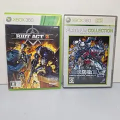 Xbox 360 •ライオット アクト2•Best版 地球防衛軍3　2本セット