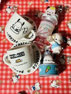 サンリオ ミニチュア陶器カップ&ソーサーガチャ ポチャッコ まとめ買い