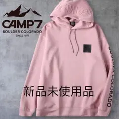 CAMP7 スリーブロゴパーカー ピンク　SMサイズ