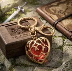 【新品.未使用】ゼルダの伝説 風 ハートの器 キーホルダー レプリカ