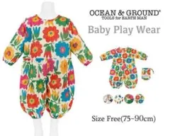 OCEAN & GROUND 花柄ベビープレイウェア　レインコート　お砂場着