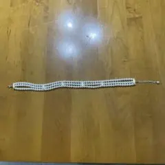 ホワイトパール風ビーズネックレス 約25.4cm