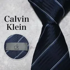 【極美品】Calvin Klein ネクタイ ネイビー ストライプ