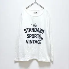 エドウィン　クルーネック　長袖ロゴTシャツ　白　ホワイト　L 襟ぐり広め