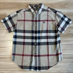 BURBERRY LONDON ノバチェック 綿100%半袖シャツ　ホースマーク