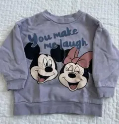 futafuta ミッキー ミニー トレーナー ラベンダー100cm