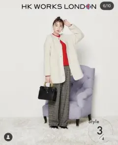 しまむら　HKノーカラーボアジャケット