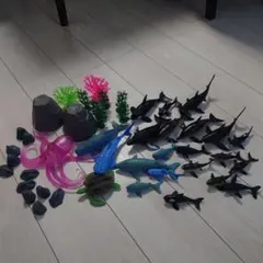 くじら&サメ中心　ソフビ　おもちゃ