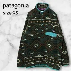 patagonia パタゴニア フリース シンチラスナップT 総柄 XS
