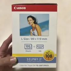 キャノン セルフィー 専用 用紙 カラーインク ペーパーセット Lサイズ108枚