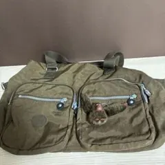 ☆Kipling ショルダーバッグ カーキ色☆のサムネイル