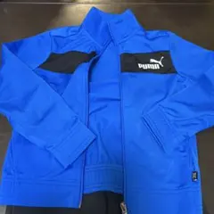 PUMA ブルー ジッパー付きジャージセット　子供用　130cm 長ズボン