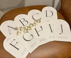 テーブルナンバーカード A-J セット　スタンド付き