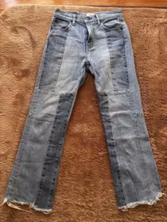 ungrid パッチワークストレートデニム