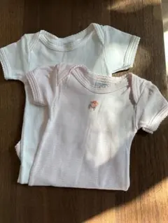 プチバトー　ベビー肌着　60センチ　2枚組