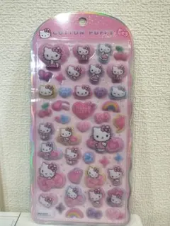 【正規品】キティ　コットンパフィーシール　豹柄　サンリオ