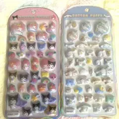 コットンパフィーシール クロミ マイメロ シナモロール マイメロディコットンパフ