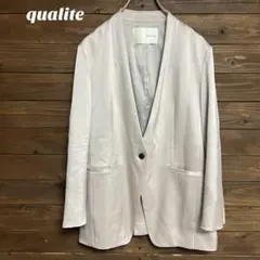 ★【カリテ】qualite ジャケット 艶感 ドレープ感 M
