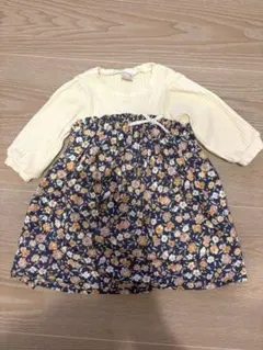 petit main 花柄ワンピース 90cm