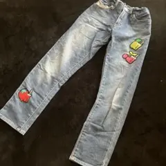 150 シスタージェニー　フルーツ刺繍デニムパンツ