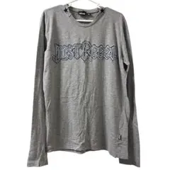 Just Cavalli ジャストカヴァリ 刺繍ロゴ 長袖Tシャツ 星スタッズ