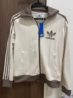 モテ服♡国内完売 新品 adidasトラックジャケット ベージュ×モカ 2XL