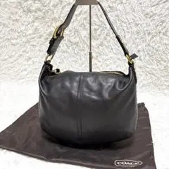 COACH コーチ エルゴ プリーテッド サッチェル レザーがま口　ブラック COACH コーチ エルゴ プリーテッド サッチェル レザーがま口 - メルカリ