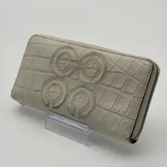 COACH 長財布 クロコ型押し ラウンドファスナー - メルカリ