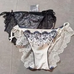 ミーピー様ご専用・チュチュアンナ・レース刺繍リボン付きショーツ2点セット総レース