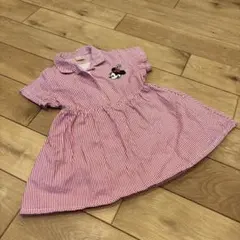 新品＊プティマイン ミニーマウス 赤白ストライプ 半袖 シャツワンピース 90