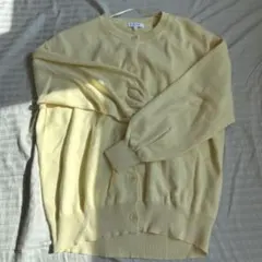 GLOBAL WORK イエロー カーディガン L