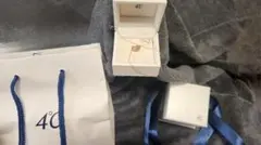 4°C(ヨンドシー) K10ピンクゴールドハートネックレス　マルチストーン