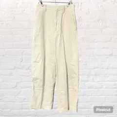 白 ワイドパンツ