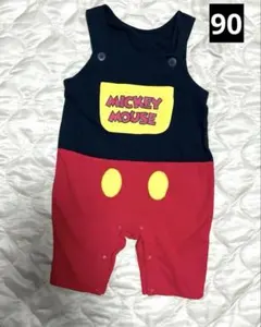 ディズニーベビー ミッキー マウスオーバーオールロンパース 90