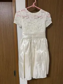 アイボリーレースドレス 半袖 子供用 140cm