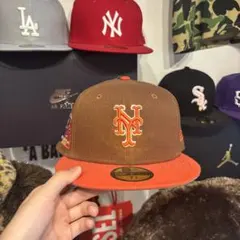 NEWERA CAP NY 茶色オレンジ