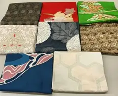 ナ4【1】◆帯おまとめ8点◆袋帯 ・名古屋帯◆正絹◆アンティーク◆リメイク