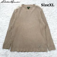 『Eddie Bauer』エディーバウアー(XL)コットンニット　ビッグサイズ