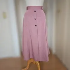 ピンク ロングスカート ベルト付き