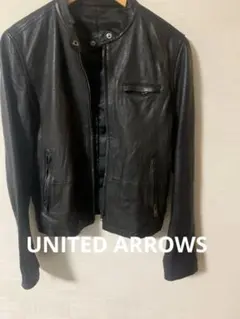 UNITED ARROWS 黒レザーライダースジャケット　40